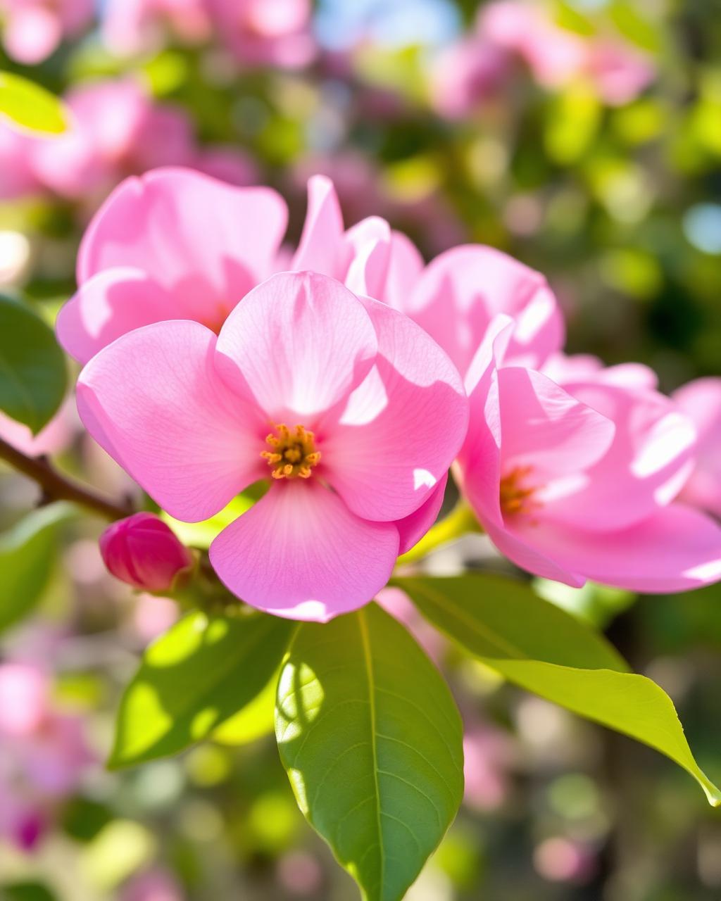 Pink dogwood blossoms